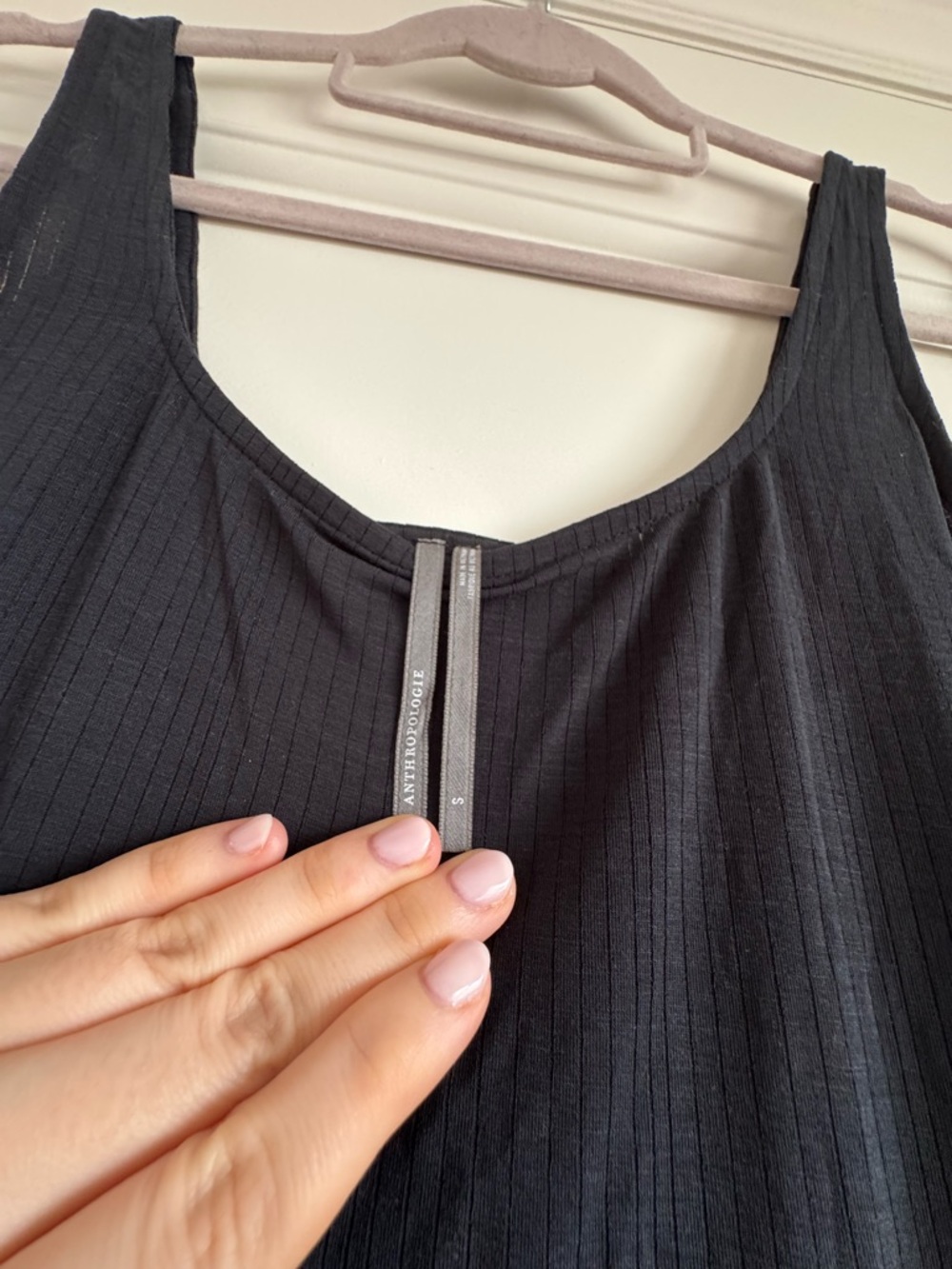 Anthropologie Classic Black Scoop Neck Maxi Dress - Picture 9 of 9